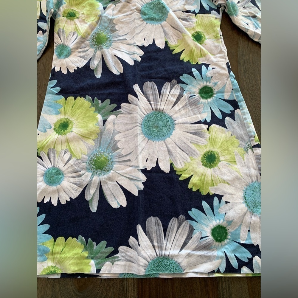 Rinascimento Dress Sz Small Floral Flowers Blue Green Italy 3/4 Sleeves bold - Picture 5 of 16